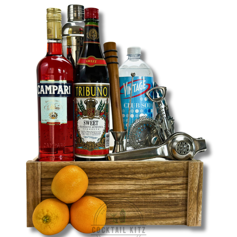 Americano Cocktail Kit, Bourbon, Campari, Sweet Vermouth, Mixing Glass, Engraved Bottle, Gift Message, Home Bar, Cocktail Kit, Classic Cocktail, Upgrade Your Bar Game, Cocktail Lover's Gift, Mixology, Bartending, Entertaining